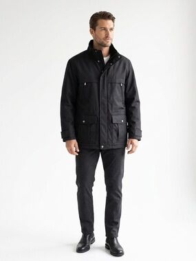 MICHAEL Michael Kors Men's Black Utility Field Jacket 2-in-1 Removable Liner XL